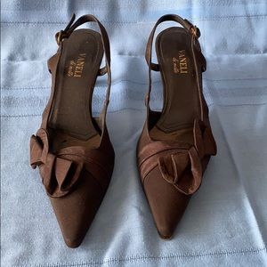 Vaneli dress brown heels. Sling back.
